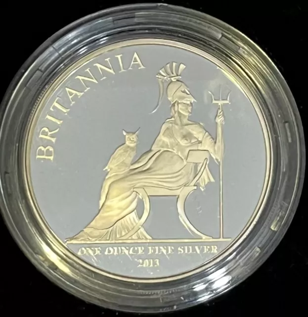 2013 UK 1oz Silver Britannia Proof Coin / Only 8500 Minted