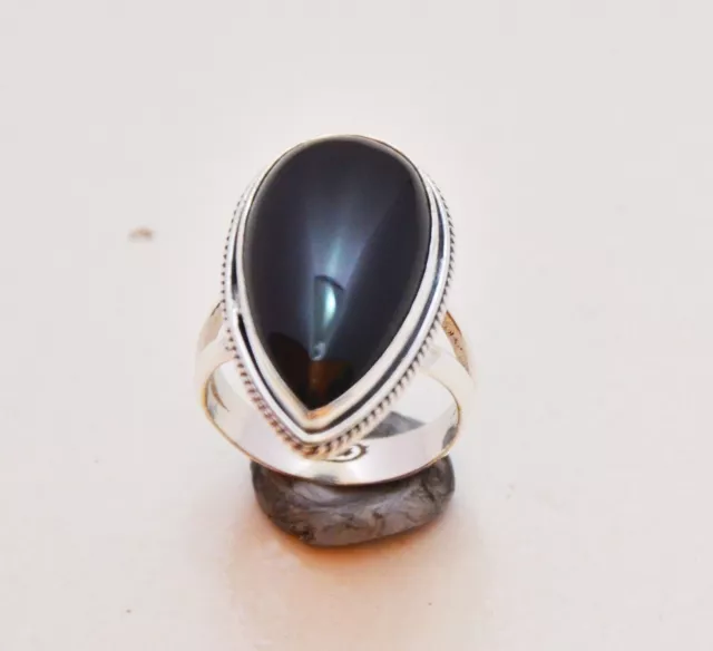 Black Onyx Gemstone Handmade Birthday Jewelry 925 Sterling Silver Ring All Size