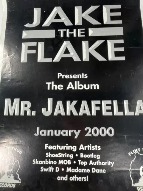 Jake the Flake Mr Jakafella Album Promo Poster 1999 Flint Michigan Rap Skanbino