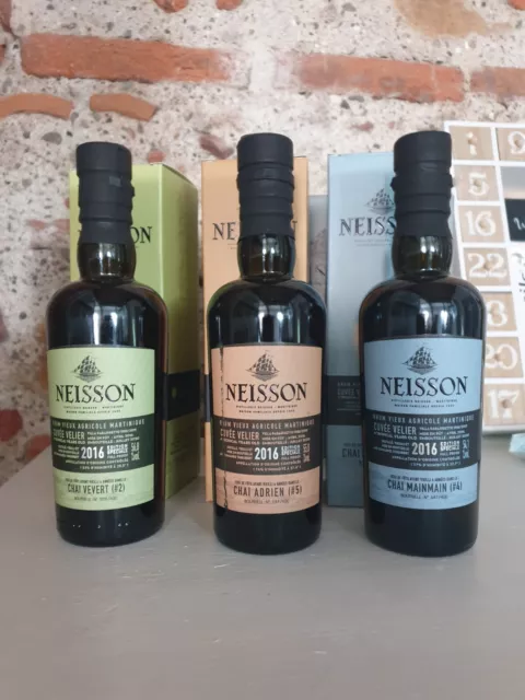 Rhum Neisson. Coffret x 3.( 3X20 cl ). Chai Adrien. Vevert. MainMain