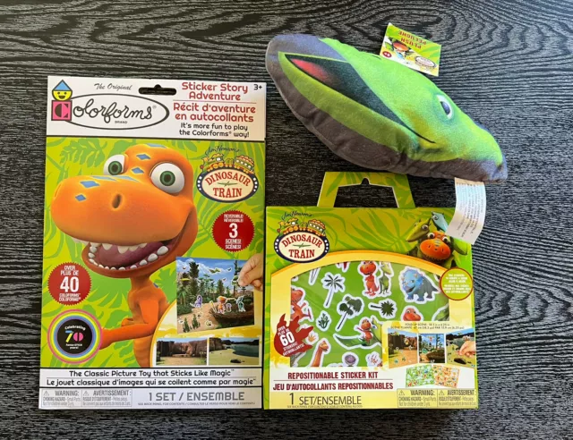 Dinosaur train Colorforms Sticker Story Sticker Kit Don Plush Pillow Lot Of 3
