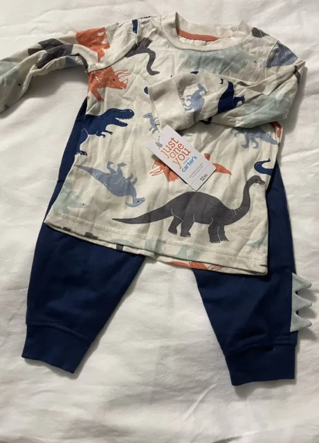 Carter's Baby Boy 12 months Navy Dinosaur 2 Piece Pant Set NEW