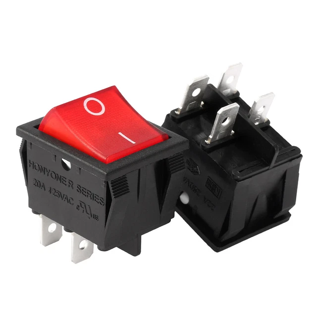 2pz AC 20A/125V 22A/250V DPST 4P 2 Posizione I/O LUCE interruttore bilanciere