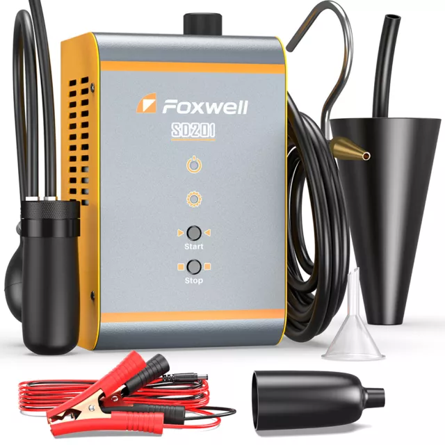 FOXWELL SD201 Car EVAP Smoke Machine Fuel Oil Pipe Leak Detector Diagnostic Tool