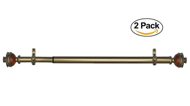 Achim Home Furnishings Camino Ava Window Rod and Finial, 28 to 48-Inch (Set o...