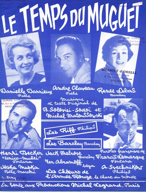 Partition GF 1959 cht pn gt acc - Le temps du muguet - F. LEMARQUE  D. DARRIEUX