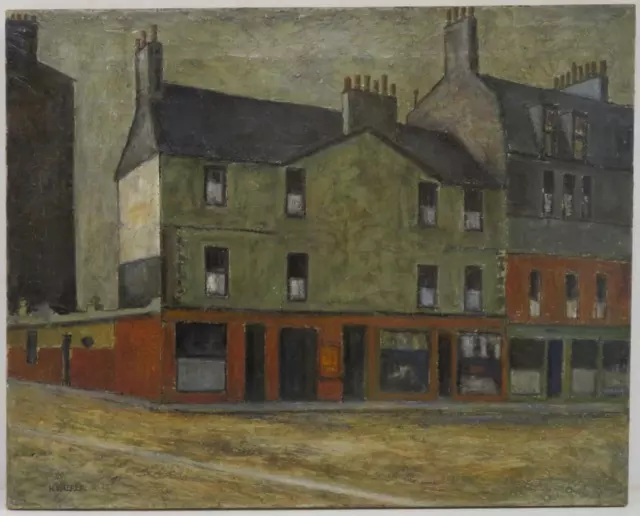 H. Walker EARLY 20th Century original oil painting Street Scene IRISH SCHOOL ?