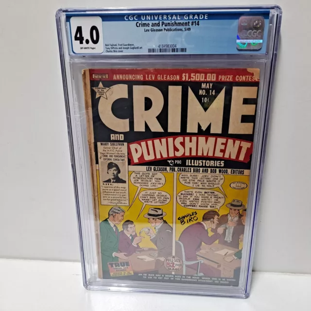 Crime and Punishment #14 Lev Gleason Comics CGC 4.0 Golden Age 1949 Pre Code