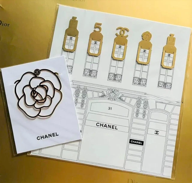 [CHANEL] Novelty Bookmark pack of 5 & Camellia Bookmark Not for sale Limited