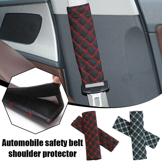 2 x coprispalle cintura sedile di sicurezza auto rossa imbracatura cuscino guida W3K6