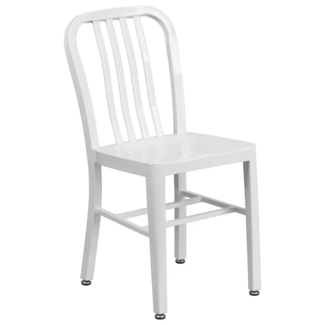 Metal Dining Chair - White