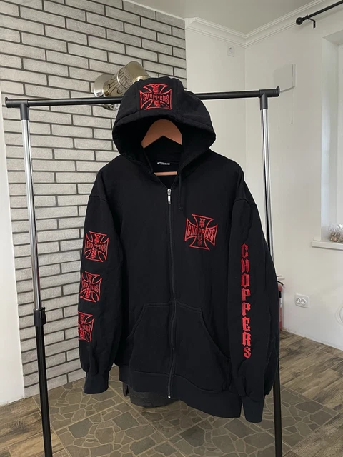 Vintage West Coast black zip up hoodie