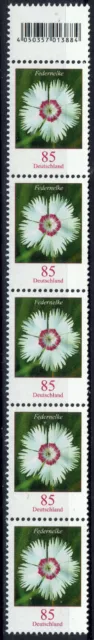 3116R ** postfrisch, Blumen. Federnelke, 5er Streifen m. Nr. 480