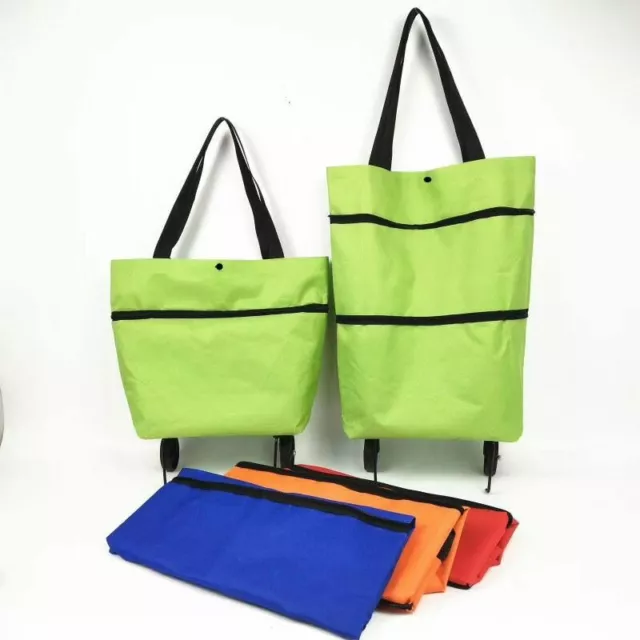 Borsa pieghevole shopping treno carrozza con ruote riutilizzabile borsa shopping