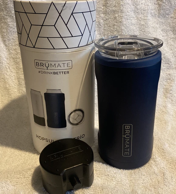 NEW Brumate Hopsulator Trio 3 in 1 Matte Navy Can/Bottle Insulator 16oz/12 oz