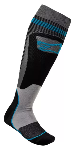 Alpinestars MX Plus-1 Socks Lg Black/Cyan