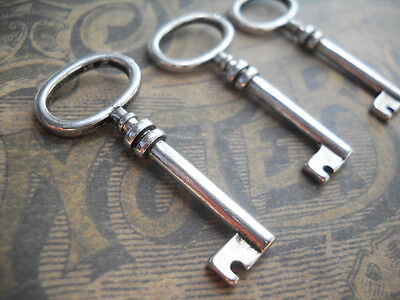 Skeleton Key Pendants Charms Silver Steampunk Key Charms BULK Skeleton Keys 25+