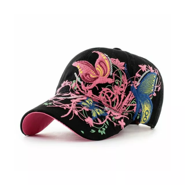 FASHION BASEBALL CAP For Women With Butterflies & Flowers