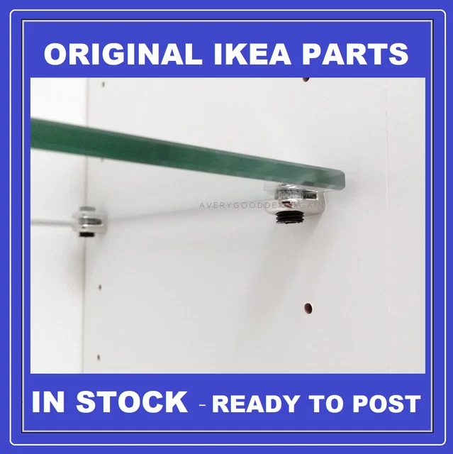 IKEA BESTA BILLY Glass Shelf Supports X4 Brackets Fixings Screws 114996