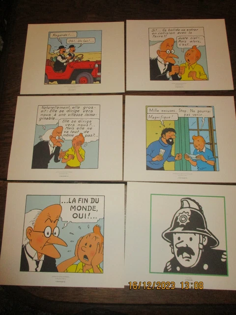 BD TINTIN LOT de 18 Planches dessins Hergé Moulinsart 2011 EUR 30,00 ...
