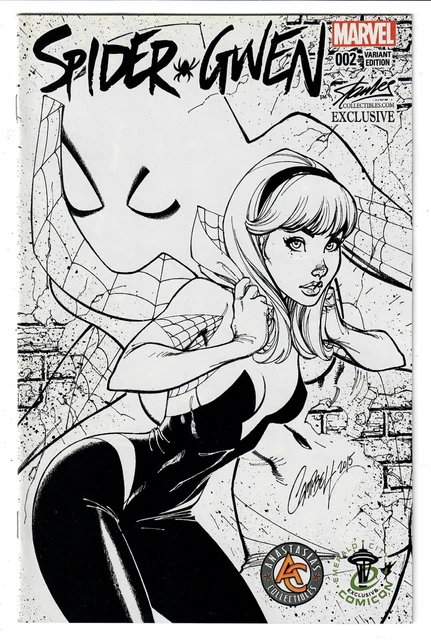 Spider-Gwen #2 - J Scott Campbell Stan Lee Exclusive B&W Variant (2015)