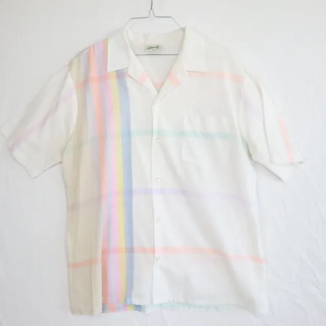 Vtg Arnie Shirt Mens Large Arnold Palmer Casual Button Up Striped Short Sleeve