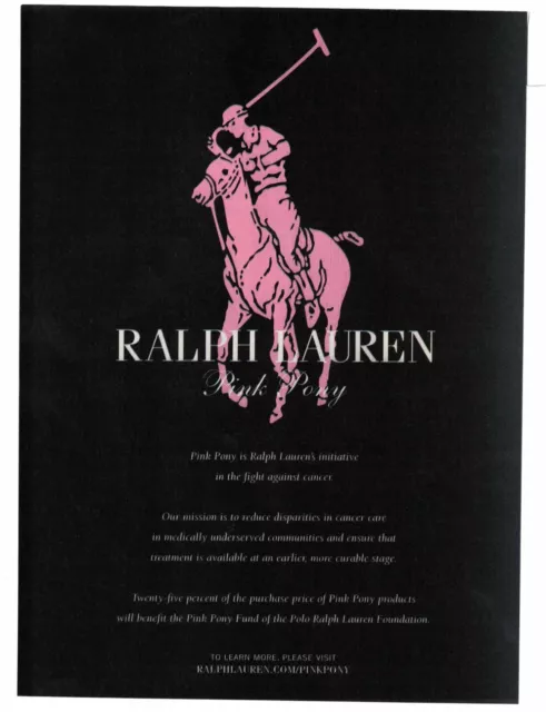 Ralph Lauren Pink Pony Ad Fight Against Breast Cancer Polo