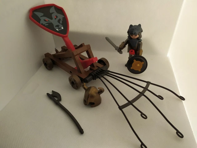 Playmobil 4810 – Chevalier Des Loups Avec Hache – Figurine Et Loup – Dès 4 Ans – Jeu Médiéval