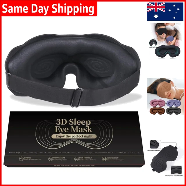 Socket Mask LIGHTWEIGHT 3D SLEEP Mask with Deep Eye Sockets – Perfect for Travel ...