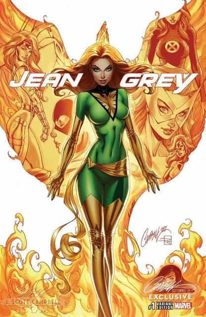 Jean Grey #1 J Scott Campbell Variant Nm X-Men Wolverine Deadpool Rogue Gambit