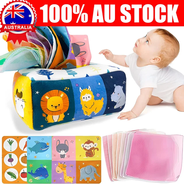 Baby Tissue Box Toy Soft Sensory Toys for Preschool Learning Toys Baby Gifts