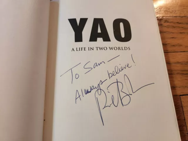 Rick Bucher SIGNED Yao A Life in Two Worlds Yao Ming NBA Star 2004 First Edition