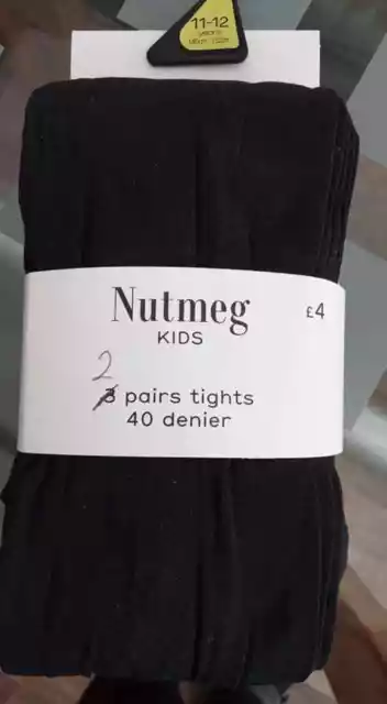 School Tights Opaque Girls Black Multipacks 3 pack by Aurellie 13-14 years