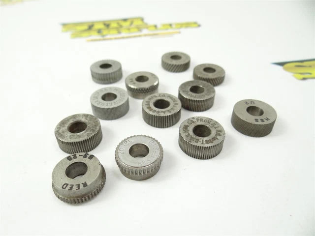12 Assorted Hsss Knurls 5/8" Od X 1/4" Id X .200" & 1/4" Widths Brown & Sharpe