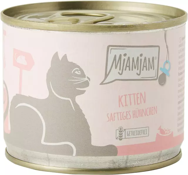 - Cibo Umido Premium per Gatti - Pollo Succoso per Gattini Con Olio Di Salmone,