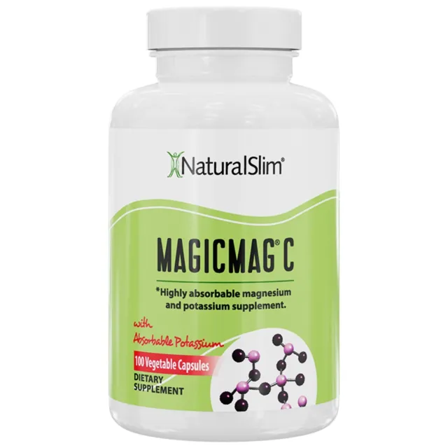 NaturalSlim MagicMag C Magnesium Citrate Capsules W/ Natural Potassium, 100 Ct