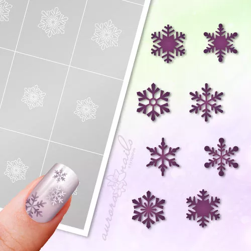 Schablonen für Airbrush und Nailart WS001 Schneestern Sterne Winter Schneeflocke