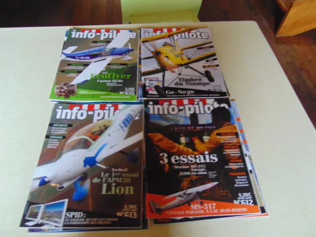 lot de 14 Magazines INFO PILOTE N° 610  A 623 de JANVIER 2007 A FEVRIER 2008