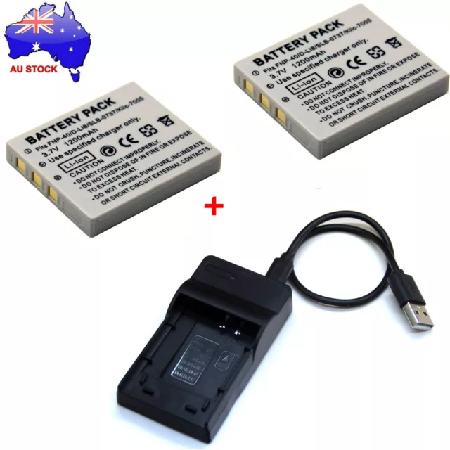 Battery / Charger For NP-40 Fujifilm FinePix F460 Zoom F470 Zoom F480 F610 Zoom