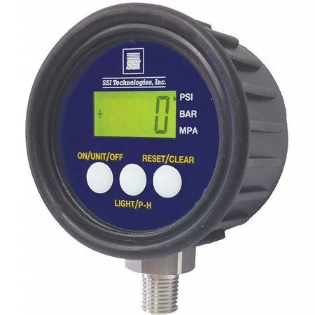 Ssi Mga-30-A-9V-R Digital Pressure Gauge, 0 To 30 Psi, 1/4 In Mnpt, Plastic,