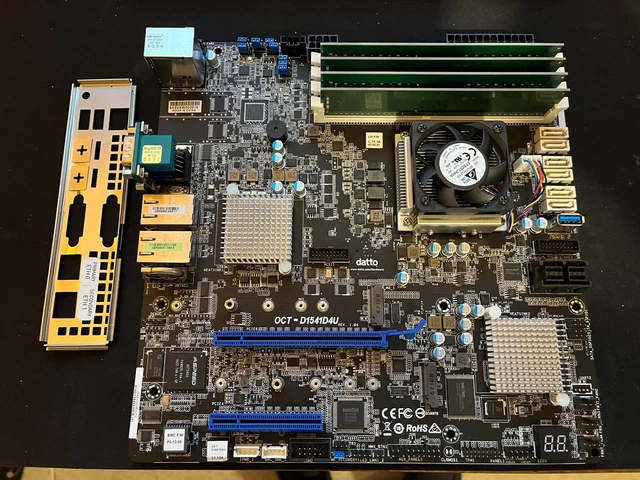 ASROCK RACK D1541D4U-2T8R IPMI Xeon D 1541 LSI 3008 HBA 48GB RAM w/ IO ...