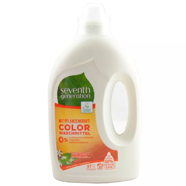 Seventh Generation Color Detergent 1 x 20 Wl 0% Perfumes - Dyes