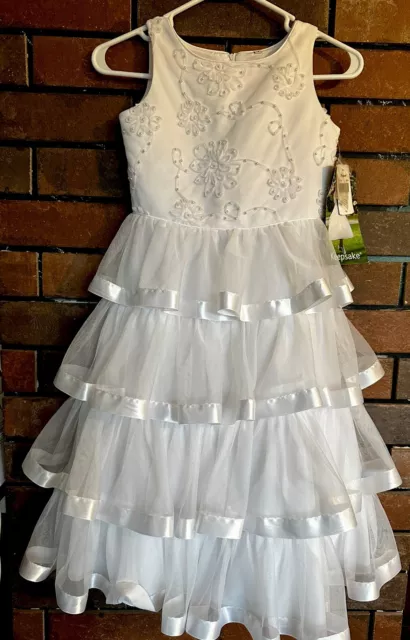 Floral Lace Flower Girl Dress Tulle Dress Junior Bridesmaid Dress Holiday  Dress