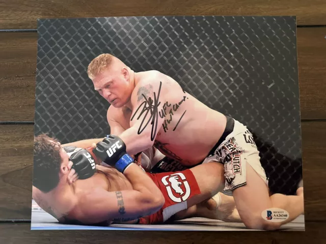 Brock Lesnar Signed Autographed UFC 8x10 Photo W/ Champ Inscription Beckett COA