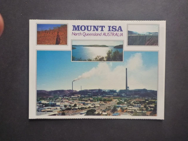 Retro Australian Mount Isa, Qld Aerial View Postcard