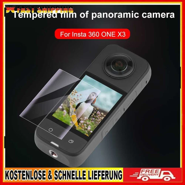 Juego de 2 películas protectoras de pantalla resistentes a prueba de aceite para Insta360 ONE X3