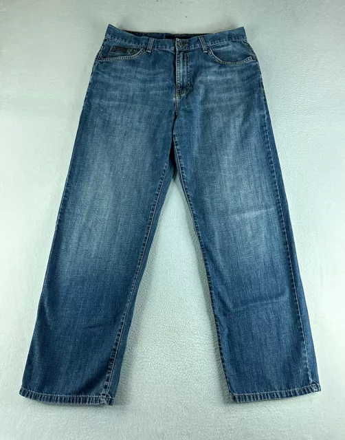 Calvin Klein Mens Jeans Blue Tag Size 34 (34x31) Relaxed Straight Medium Wash