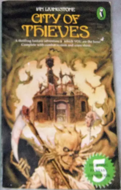 CITY OF THIEVES Fighting Fantasy #5 Ian Livingstone (Puffin Books, 1984)