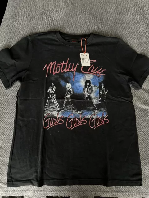 Size XXL - Superdry x Motley Crue Limited Edition Band Black Tee Shirt