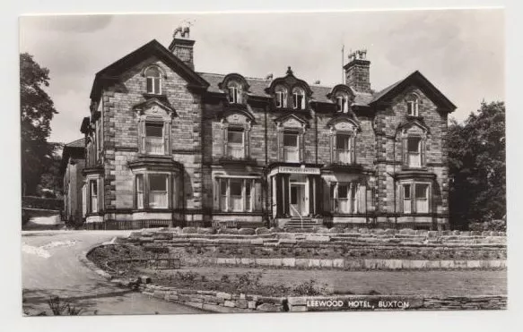 Real Photo Postcard Leewood Hotel Buxton Unposted Boards